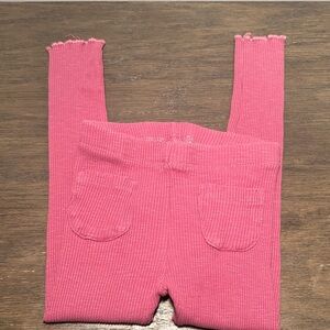 Zara Kids Ribbed Leggings in Pink